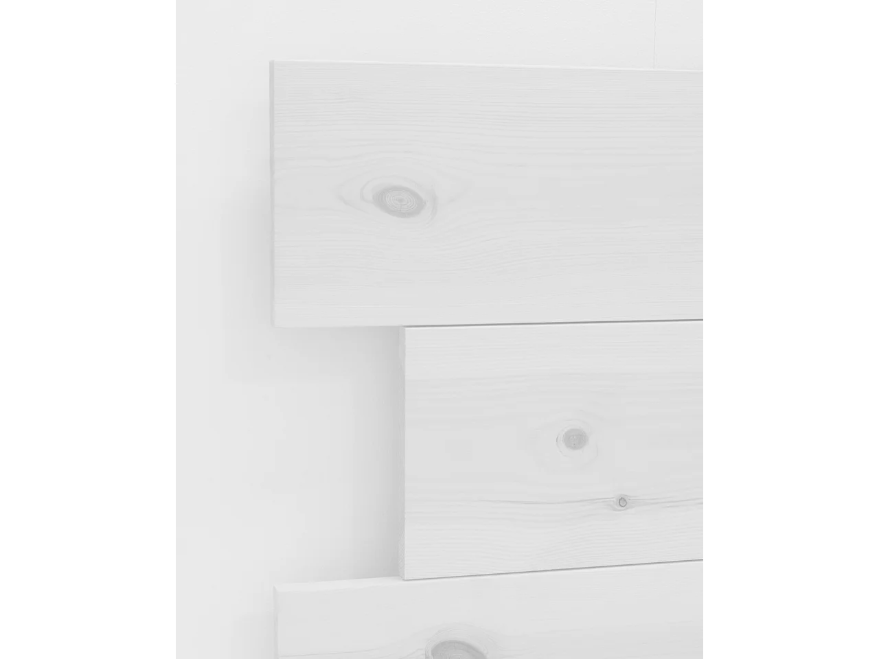 Cabecero de cama de madera maciza en tono blanco de 200x80cm - FLANDES - DECOWOOD