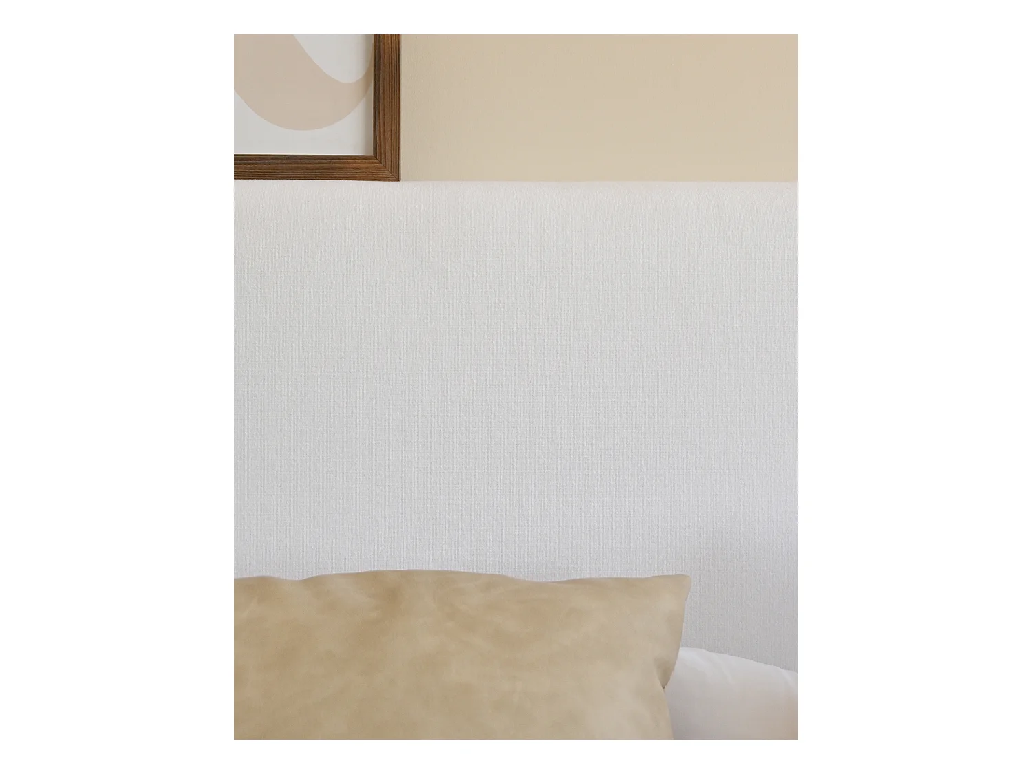 Tête de lit en coton blanc 200x80cm - OLIVIA - DECOWOOD