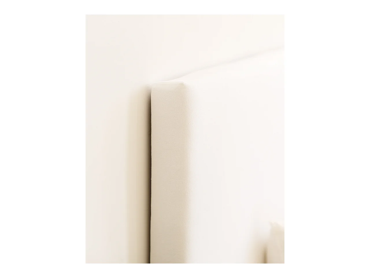 Testiera imbottita in cotone colore bianco 160x80cm - OLIVIA - DECOWOOD