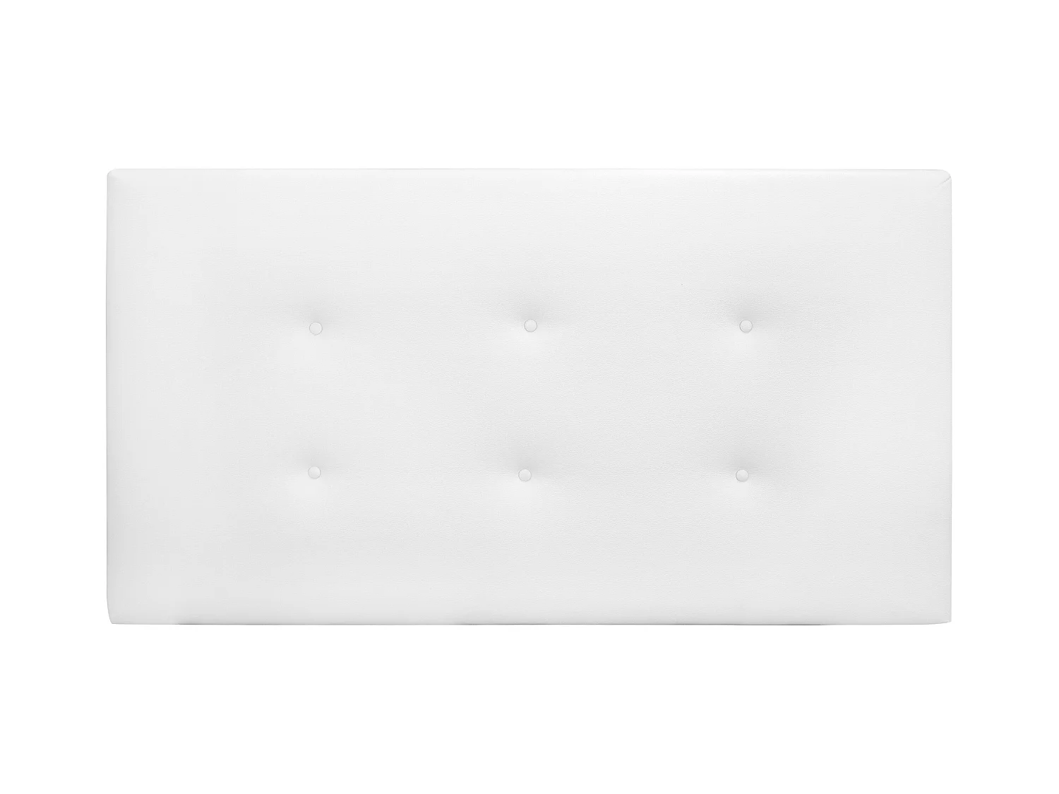 Testiera rivestita in pelle sintetica bottoni in tono bianco 160x80cm - FLORENCE - DECOWOOD