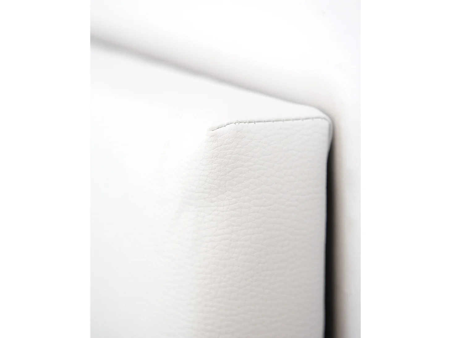 Tête de lit similicuir boutons blanche 160x80cm - FLORENCE - DECOWOOD