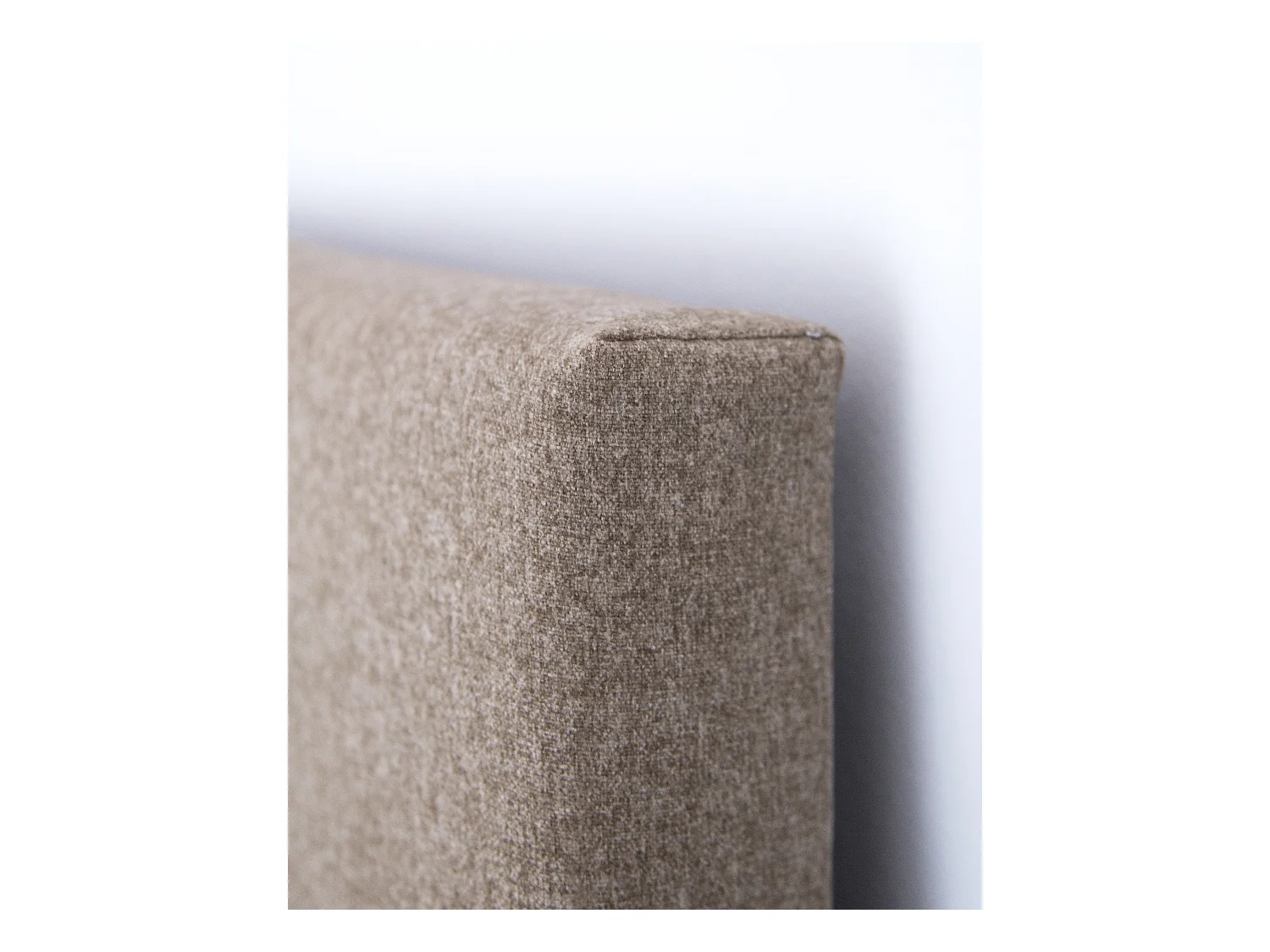 Cabecero de cama tapizado de poliester liso en color marrón de 90x80cm - BELDAD - DECOWOOD