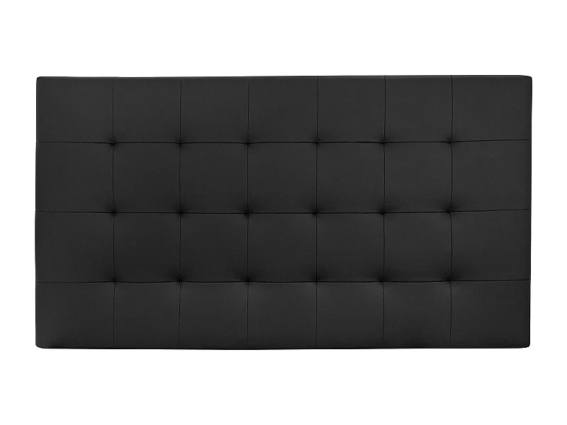 Tête de lit similicuir à capitonnée noir 200x80cm - NIEMI - DECOWOOD