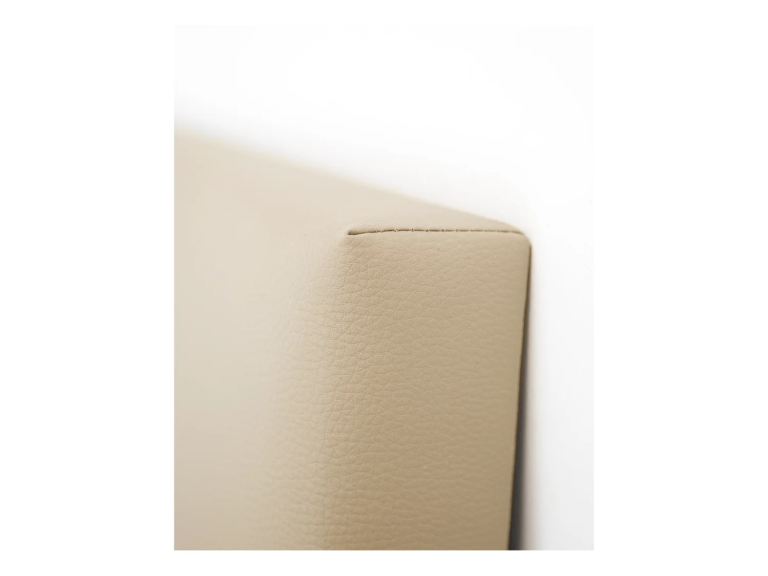 Cabecero de cama tapizado de polipiel liso en color marrón de 200x80cm - BUDAPEST - DECOWOOD