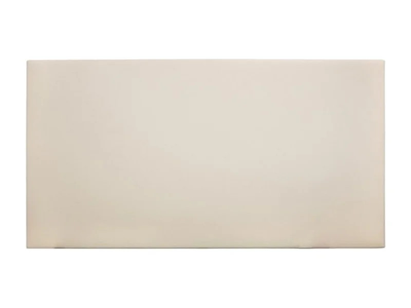 Testiera rivestita in pelle sintetica liscia in tono beige 90x80cm - BUDAPEST - DECOWOOD