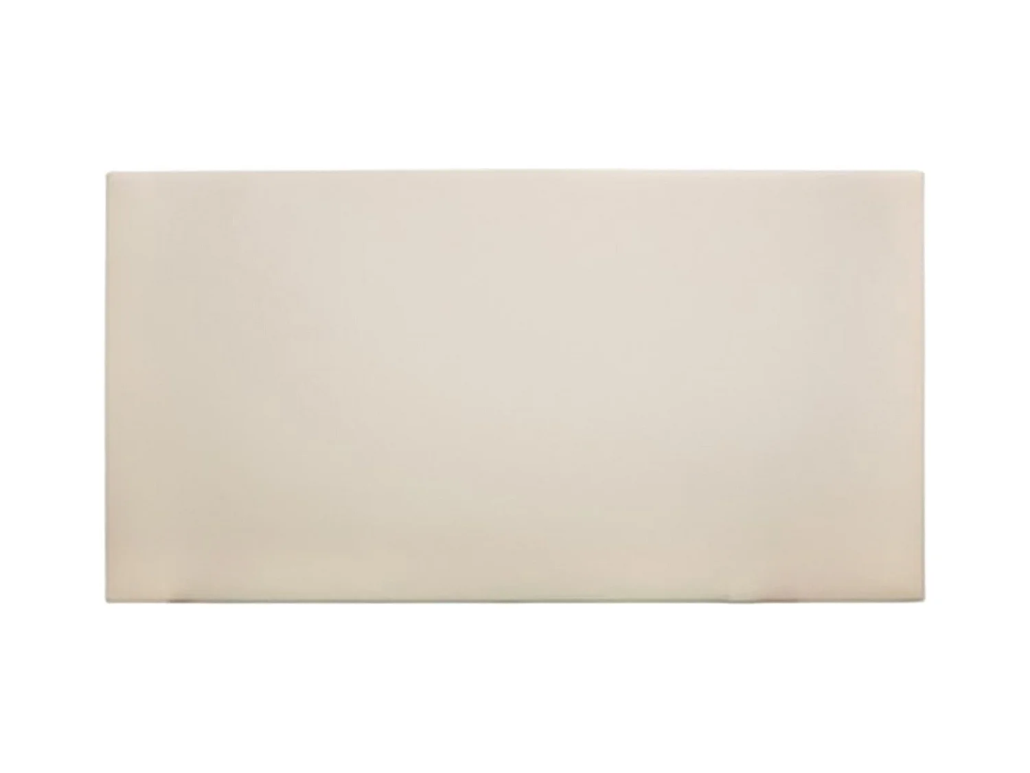 Testiera rivestita in pelle sintetica liscia in tono beige 90x80cm - BUDAPEST - DECOWOOD