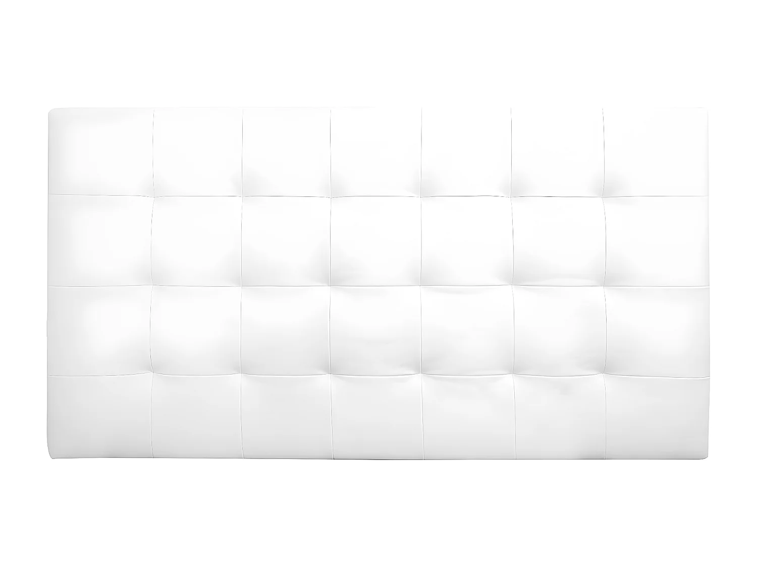 Tête de lit similicuir capitonnée blanche 180x80cm - NIEMI - DECOWOOD