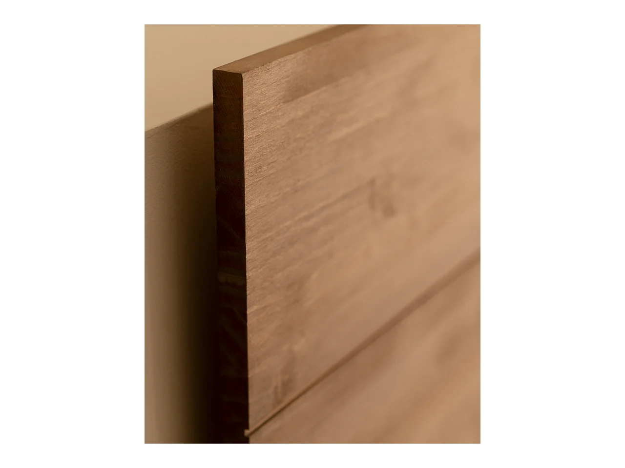 Cabecero de cama de madera maciza en tono roble oscuro de 160x80cm - RADIATA  - DECOWOOD