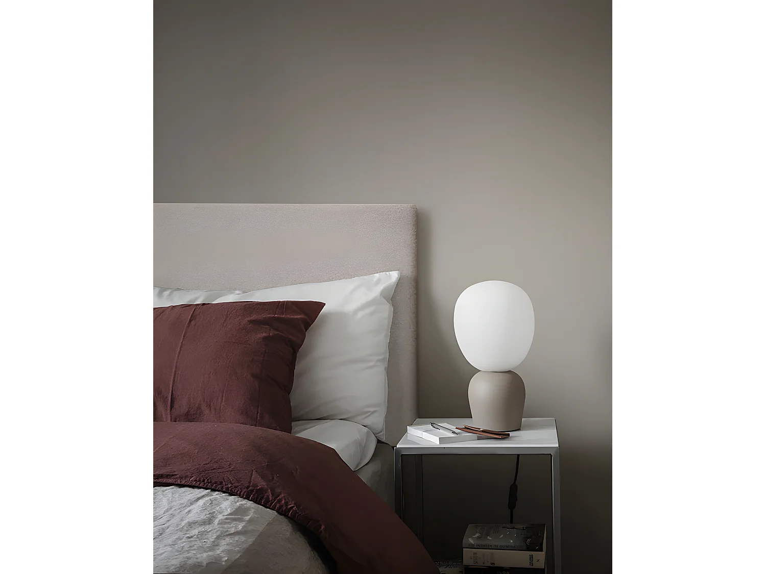 Tête de lit polyester lisse beige 200x80cm - BUDAPEST - DECOWOOD