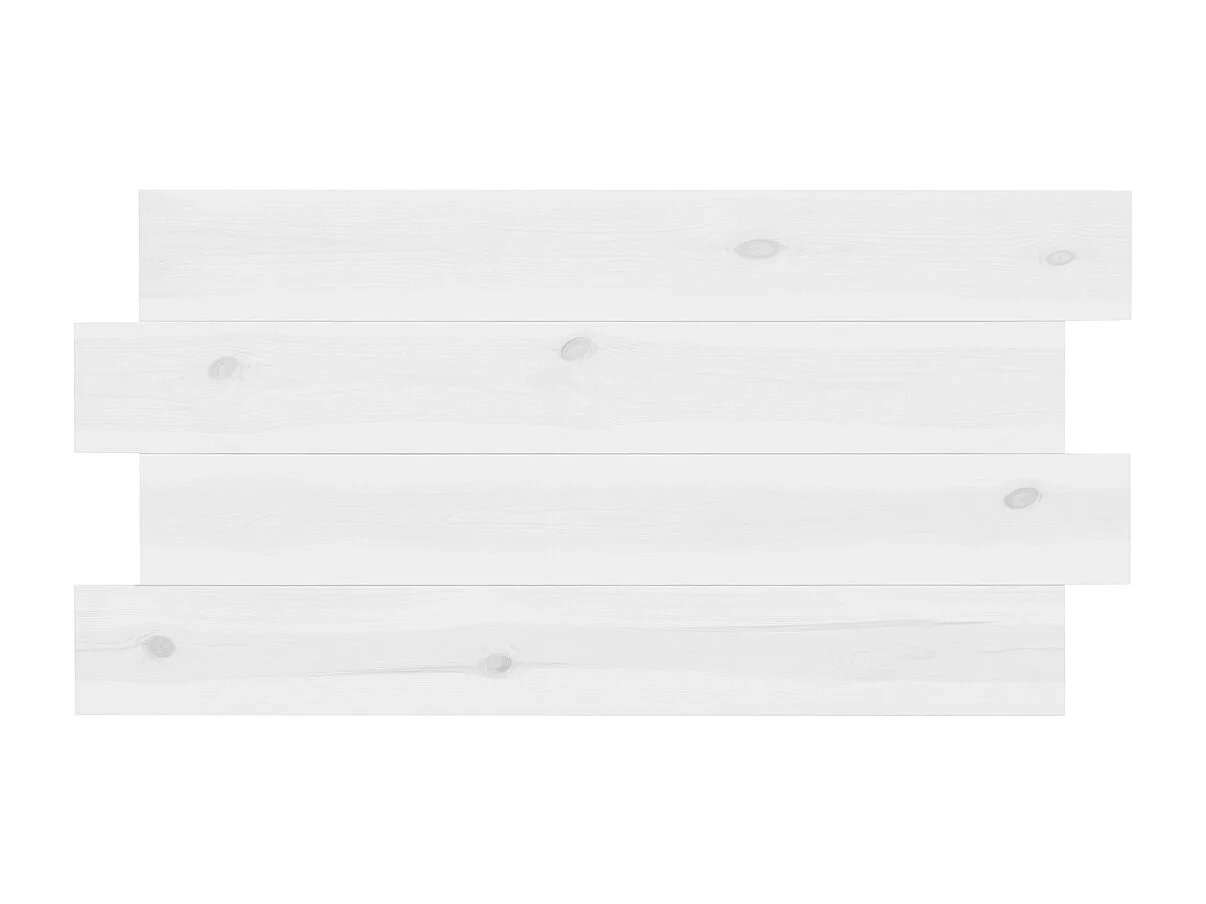 Testata del letto in legno asimmetrico in tono bianco 160x80cm - FLANDES - DECOWOOD