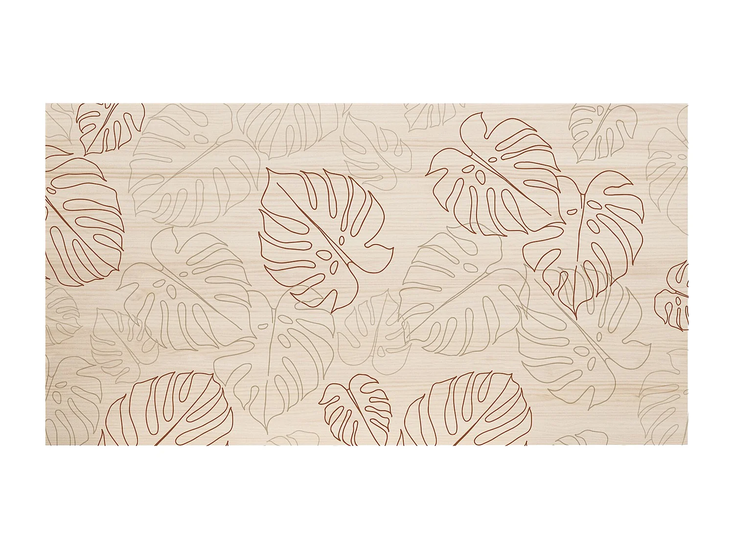 Tête de lit en bois de pin naturelle 180x80cm - PRINT - DECOWOOD