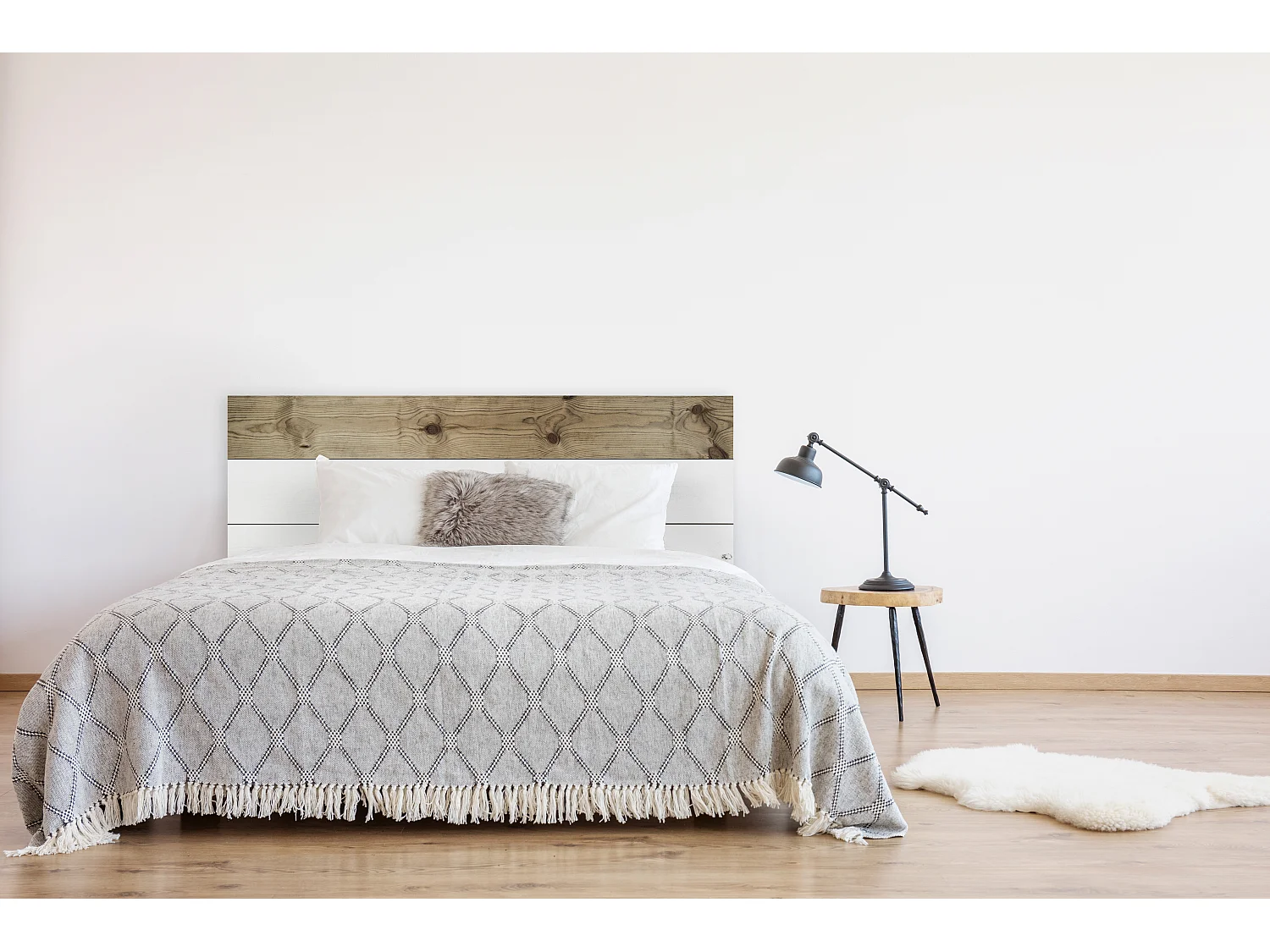 Testata del letto in legno in tono multicolore 140x80cm - IRATI - DECOWOOD