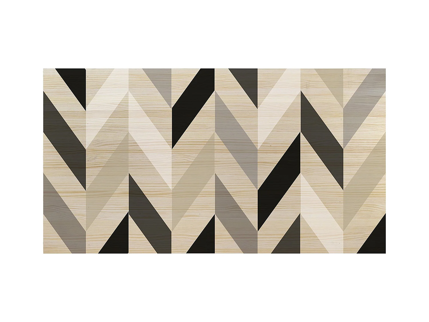 Tête de lit en bois de pin naturelle 200x80cm - PRINT - DECOWOOD