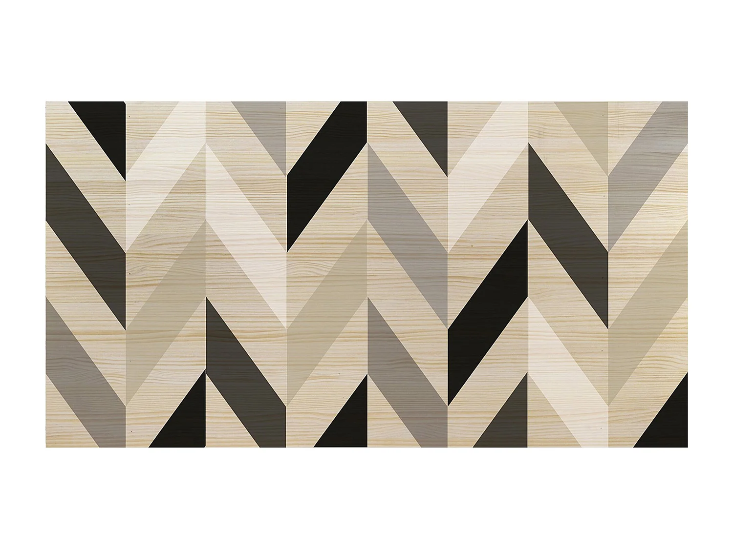 Tête de lit en bois de pin naturelle 200x80cm - PRINT - DECOWOOD