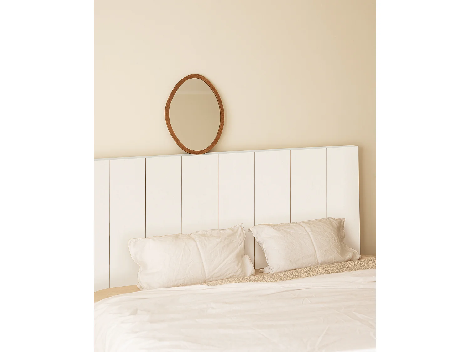 Tête de lit en bois de pin blanc 140x80cm - FLANDES - DECOWOOD