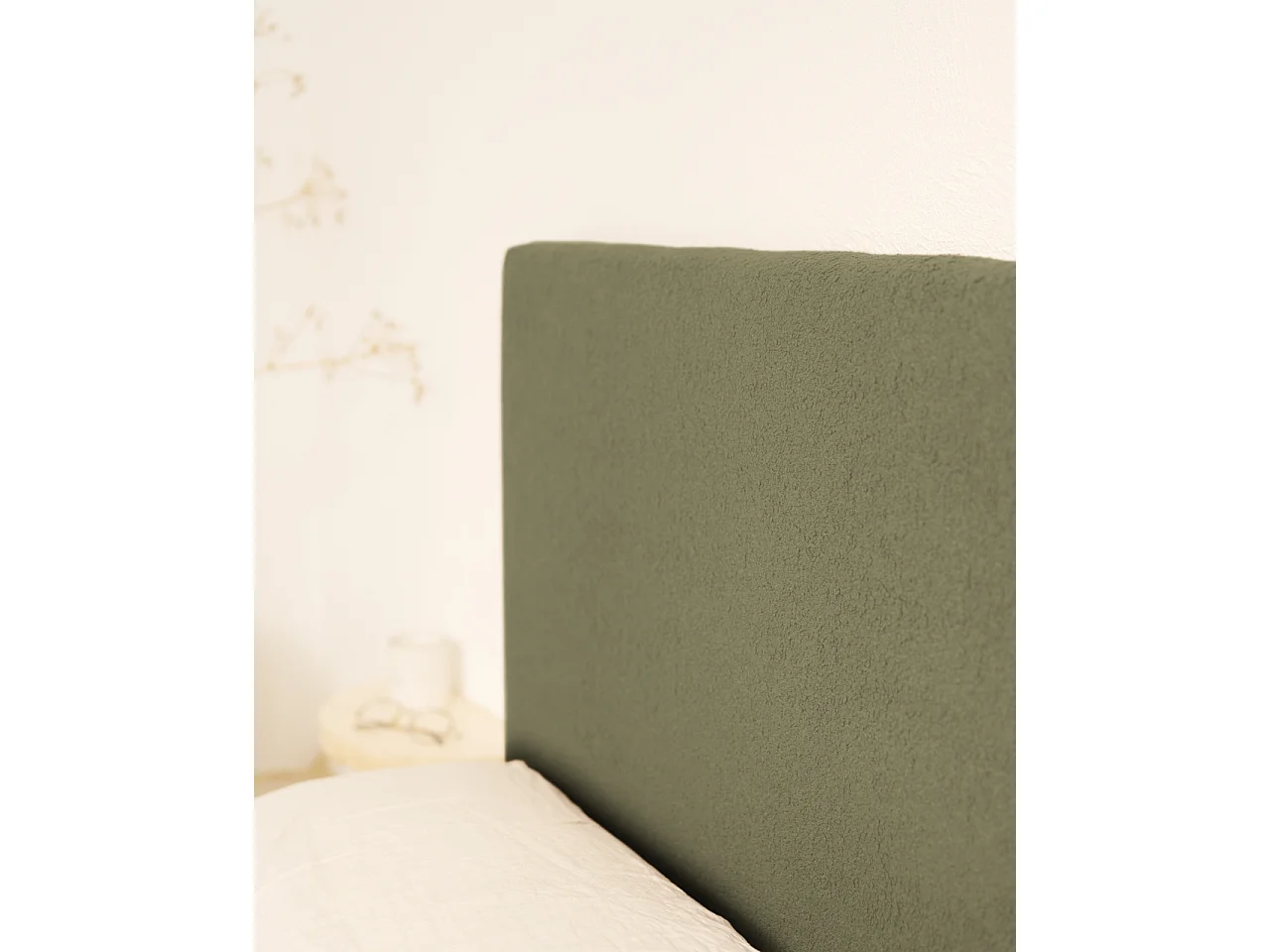Tête de lit en coton verte 150x80cm - OSLO - DECOWOOD