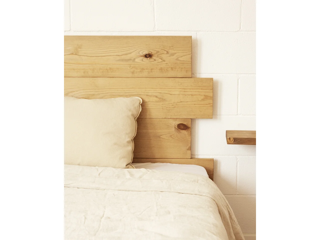 Tête de lit en bois de pin vieilli 200x80cm - FLANDES - DECOWOOD