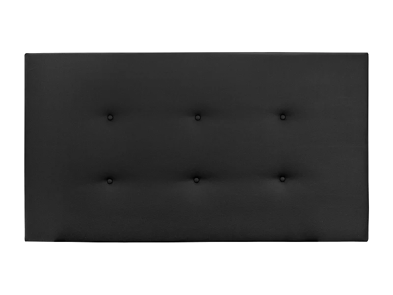 Cabecero de cama tapizado de polipiel con botones en color negro de 160x80cm - FLORENCE - DECOWOOD