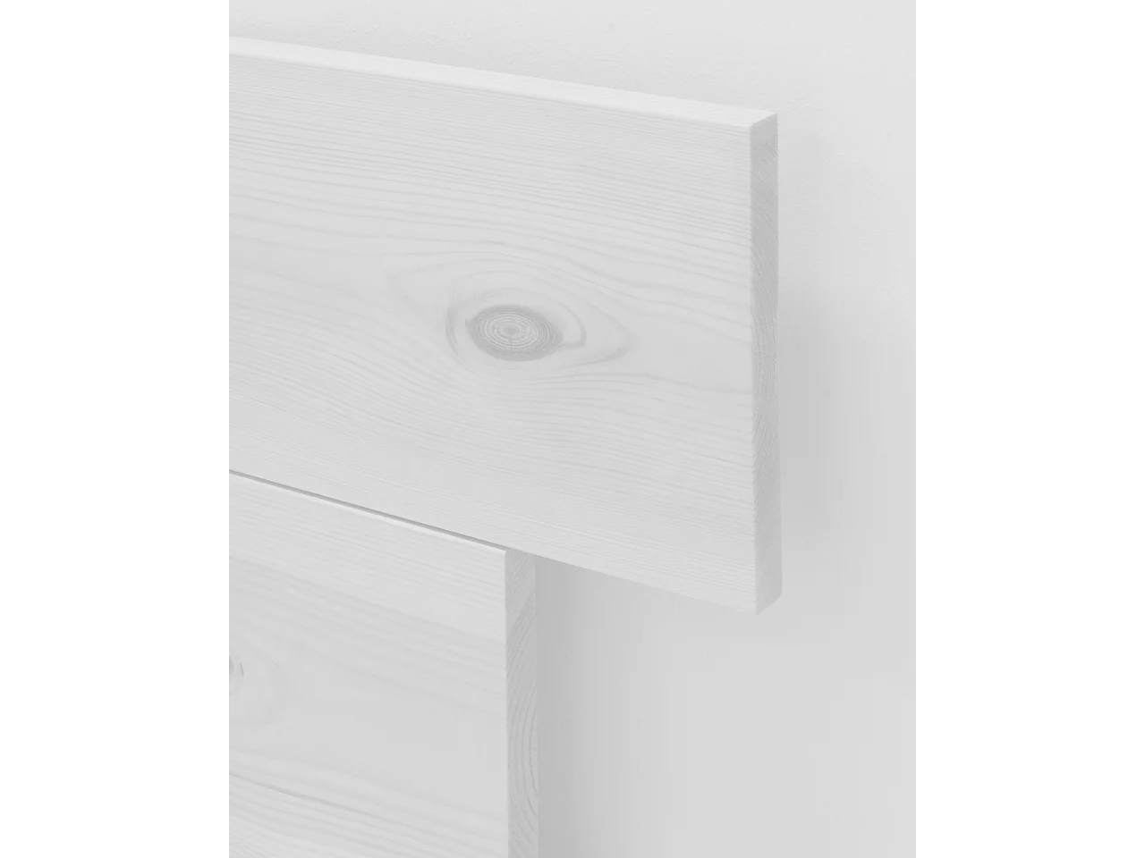 Testata del letto in legno asimmetrico in tono bianco 100x60cm - FLANDES - DECOWOOD