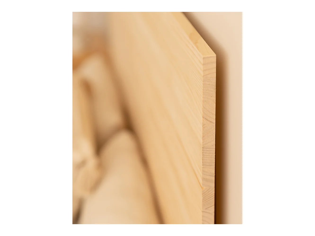 Cabecero de cama de madera maciza en tono natural de 90x80cm - RADIATA  - DECOWOOD