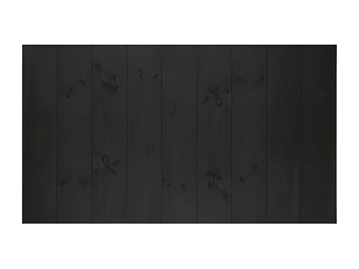 Cabecero de cama de madera maciza en tono negro de 200x80cm - FLANDES - DECOWOOD