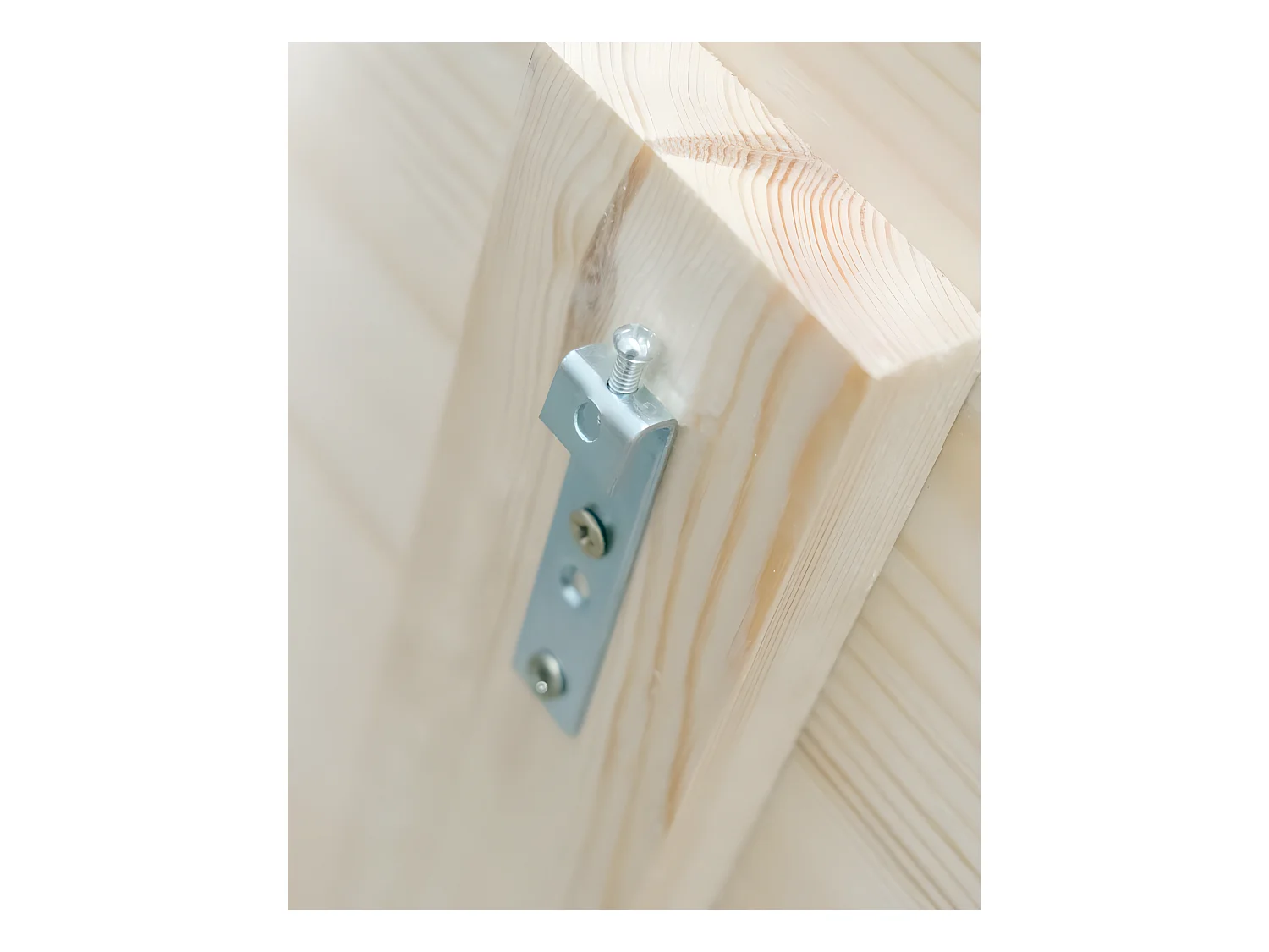 Cabecero de cama de madera maciza estampado motivo 'Leaves lines' en tono natural de 160x80cm - PRINT - DECOWOOD