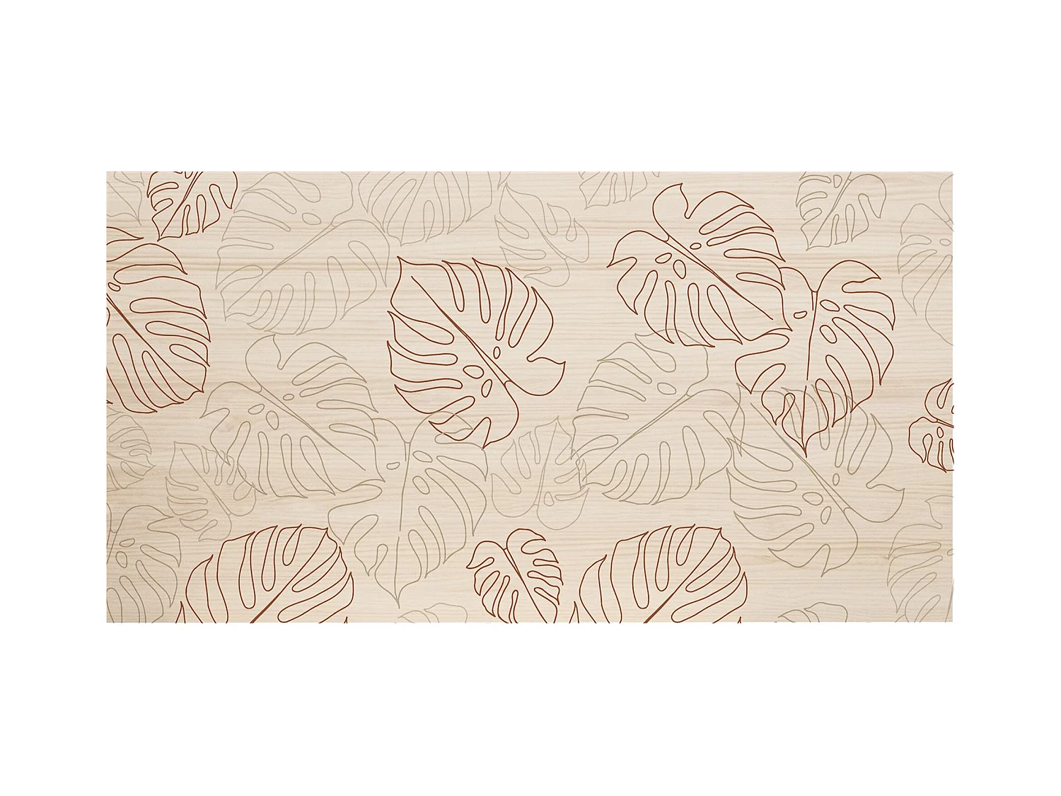 Tête de lit en bois de pin naturelle 160x80cm - PRINT - DECOWOOD