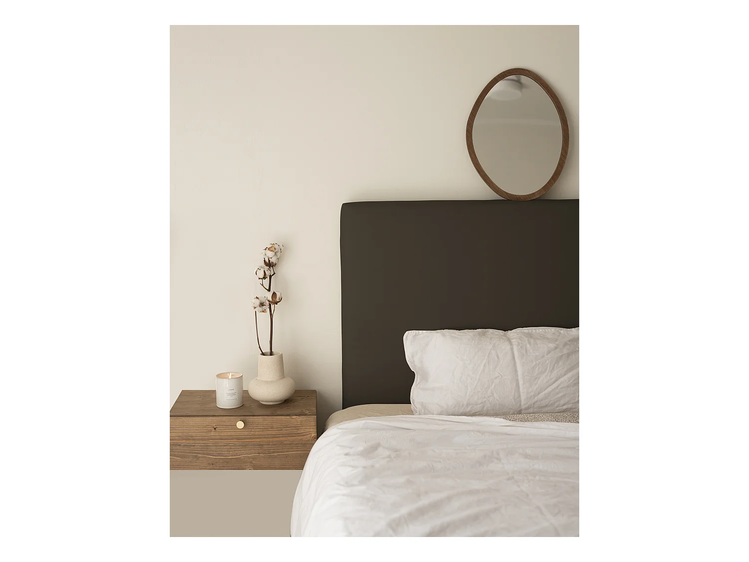 Testiera rivestita in pelle sintetica liscia in tono nero 180x80cm - BUDAPEST - DECOWOOD