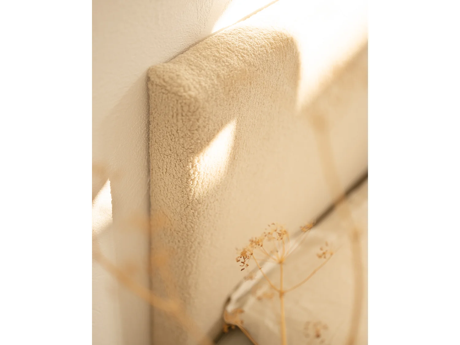 Tête de lit en coton Beige 200x80cm - OSLO - DECOWOOD