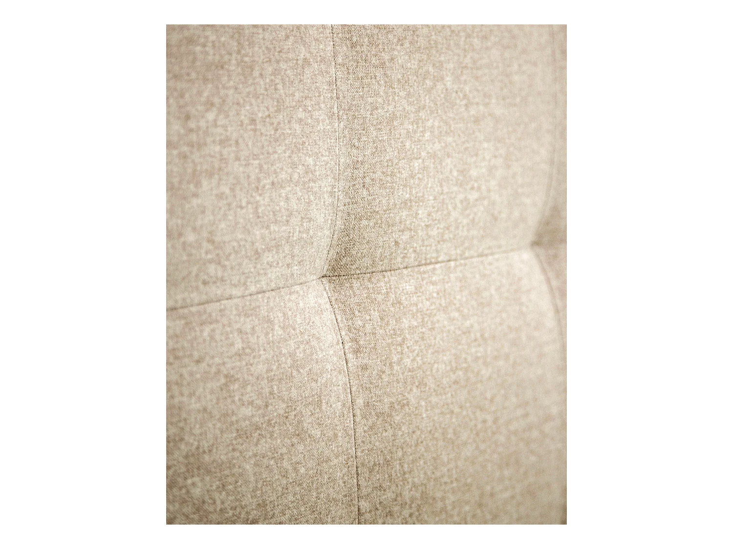 Testiera rivestita in poliestere con pieghe in tono beige 90x80cm - ALAN - DECOWOOD