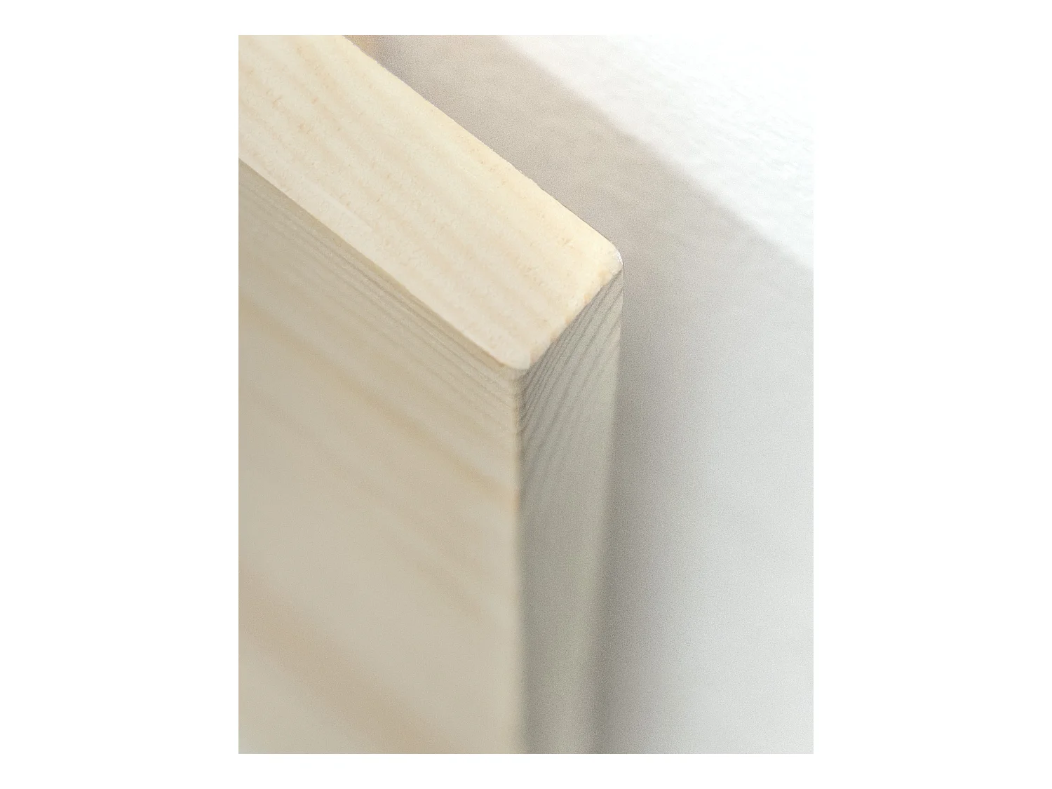 Cabecero de cama de madera maciza estampado motivo 'One Line' en tono natural de 180x80cm - PRINT - DECOWOOD