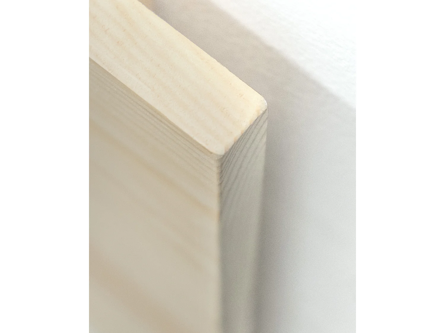 Cabecero de cama de madera maciza estampado motivo 'One Line' en tono natural de 180x80cm - PRINT - DECOWOOD