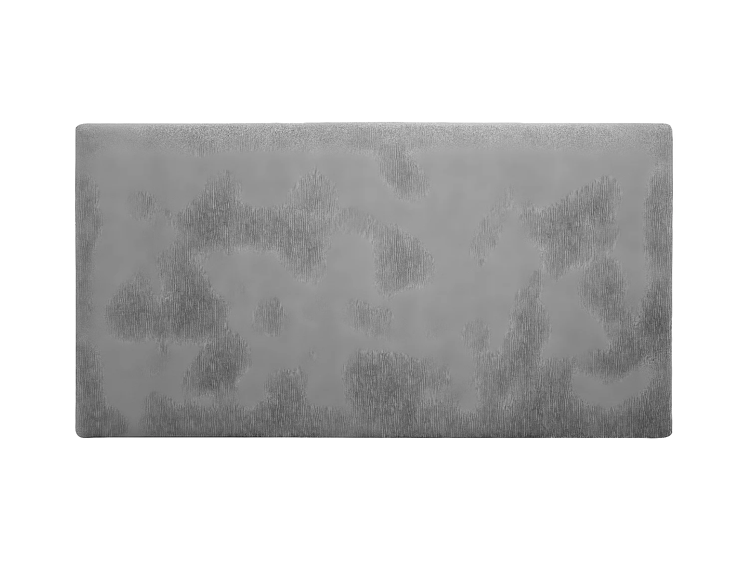 Cabecero de cama tapizado de poliester liso en color gris de 90x80cm - BELDAD - DECOWOOD