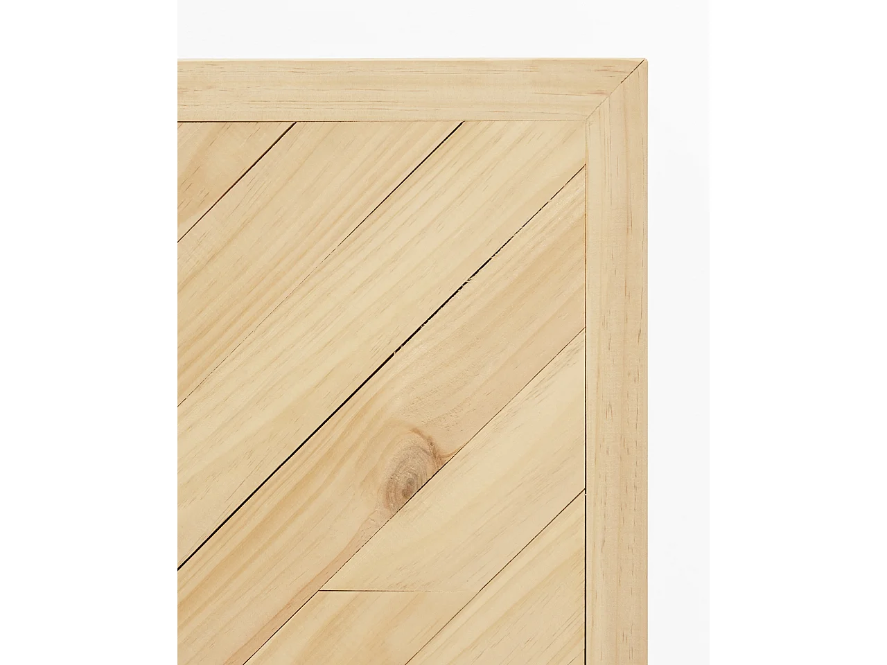 Cabecero de cama de madera maciza estilo étnico en tono natural de 80x165cm - VILLA - DECOWOOD