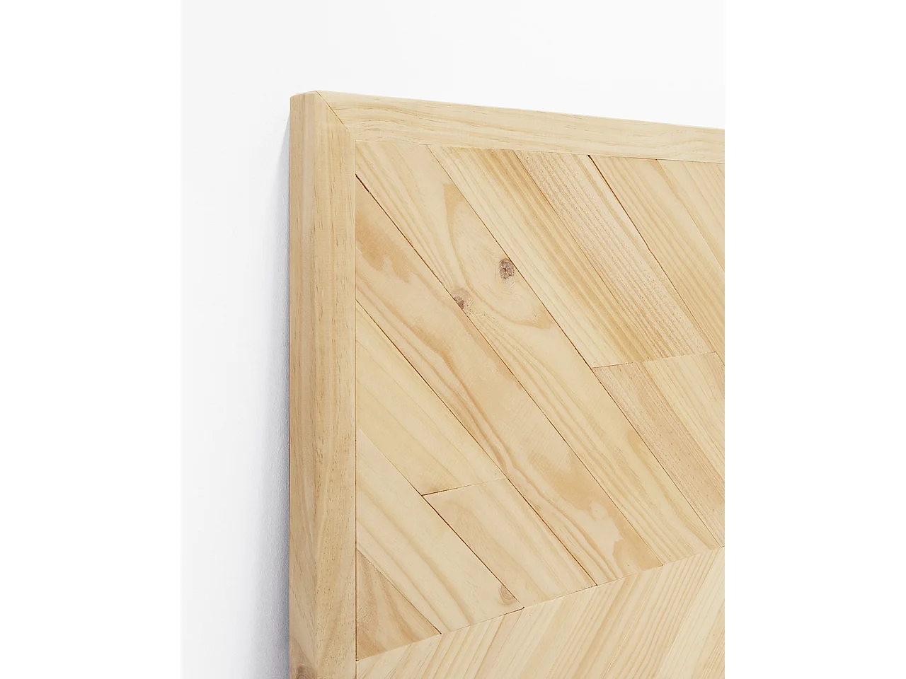 Cabecero de cama de madera maciza estilo étnico en tono natural de 80x165cm - VILLA - DECOWOOD