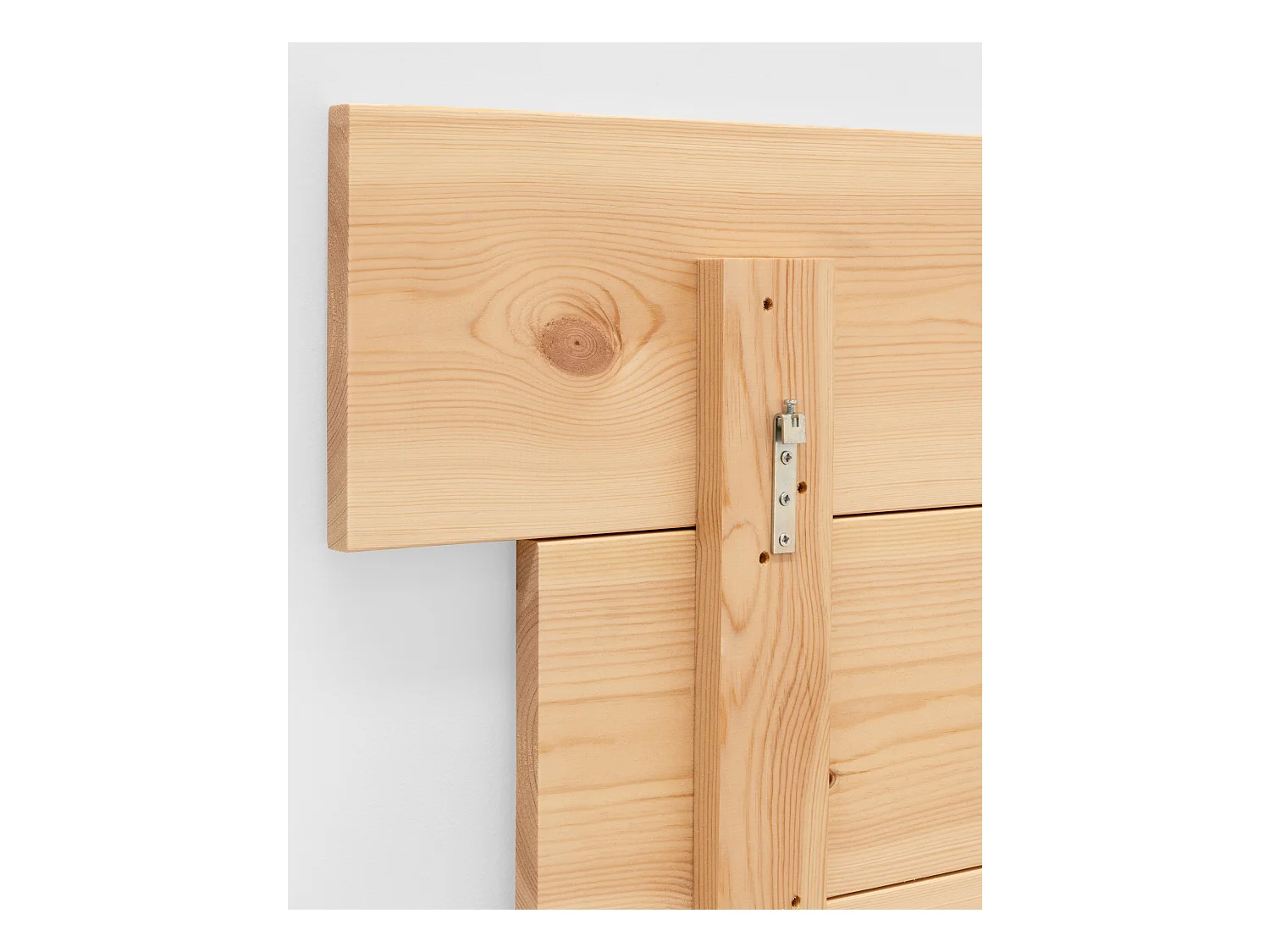 Cabecero de cama de madera maciza en tono roble oscuro de 140x80cm - FLANDES - DECOWOOD