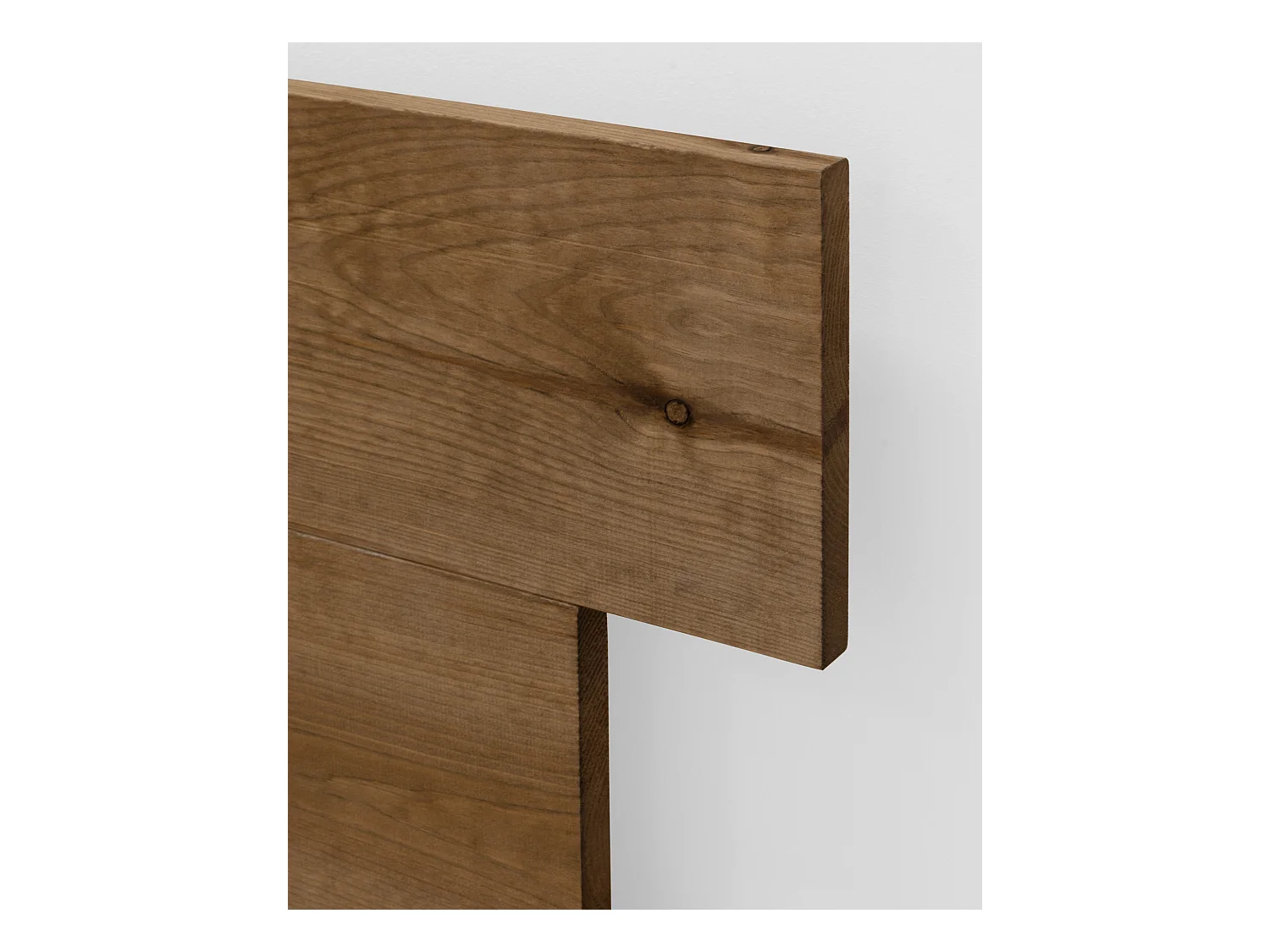 Testata del letto in legno asimmetrico in tono marrone 140x80cm - FLANDES - DECOWOOD