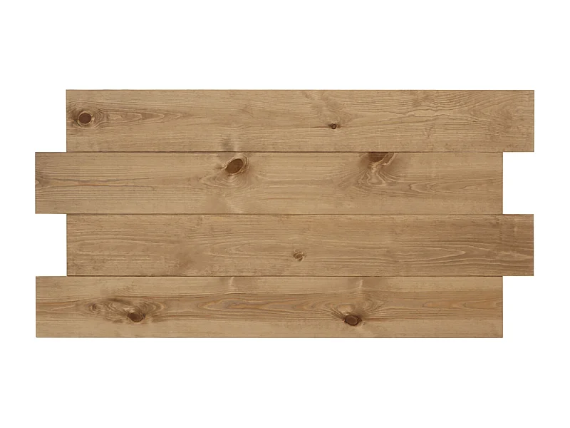 Cabecero de cama de madera maciza en tono roble oscuro de 140x80cm - FLANDES - DECOWOOD