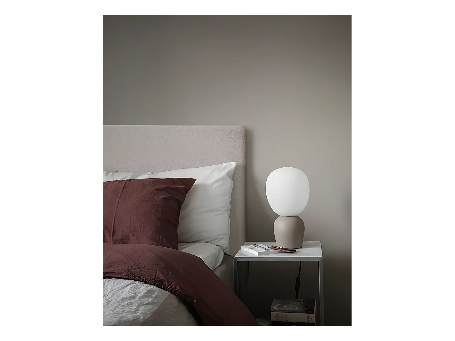 Tête de lit polyester lisse beige 160x80cm - BUDAPEST - DECOWOOD