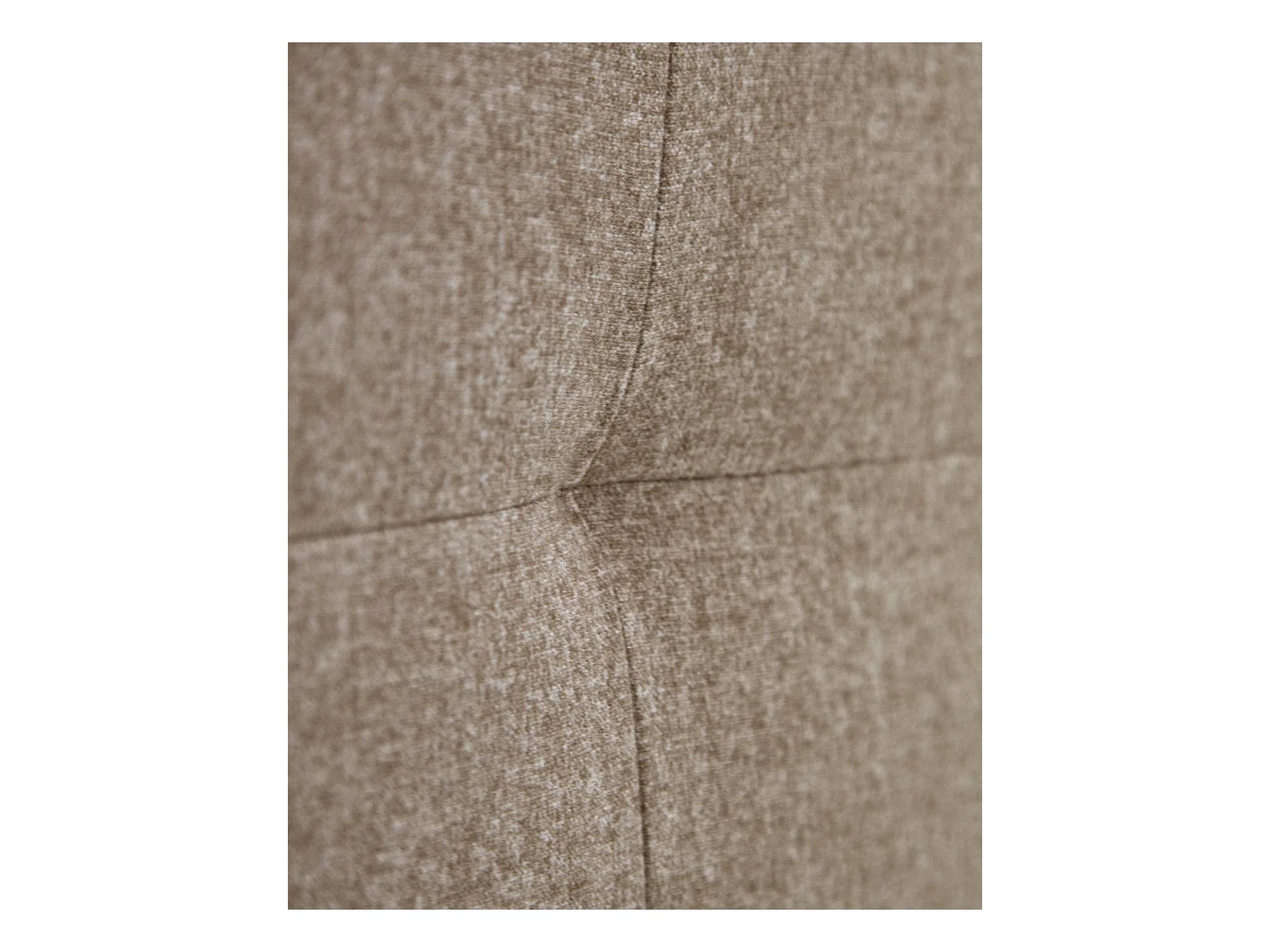 Testiera rivestita in poliestere con pieghe in tono marrone 180x80cm - ALAN - DECOWOOD