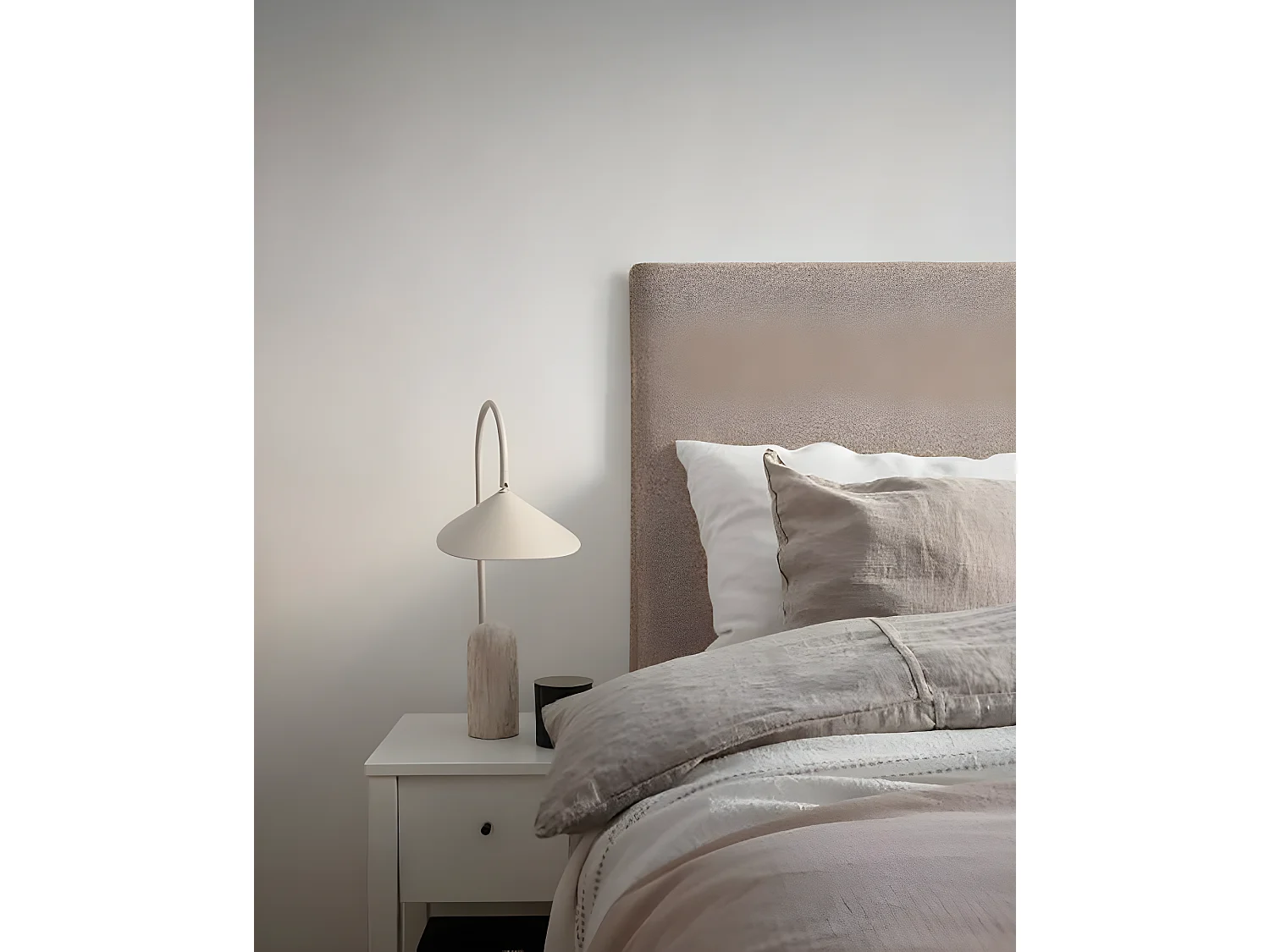 Tête de lit polyester lisse marron 200x80cm - BUDAPEST - DECOWOOD