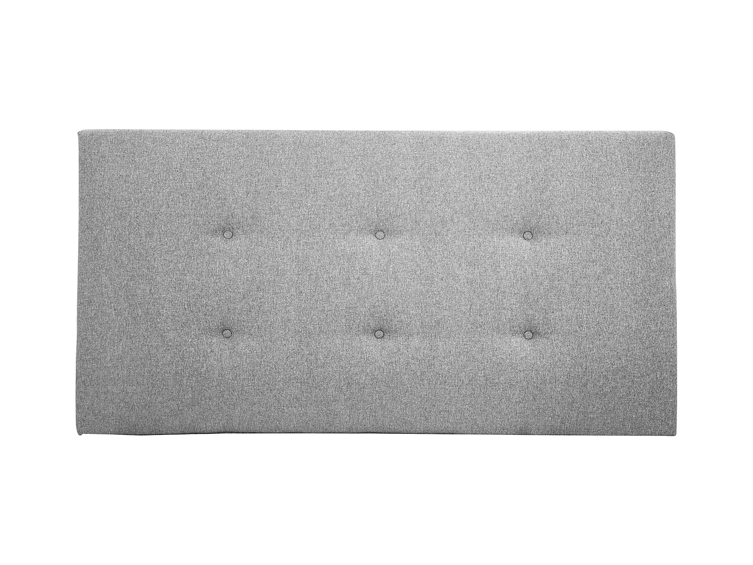 Testiera rivestita in poliestere con bottoni in tono grigio 180x80cm - ROC - DECOWOOD