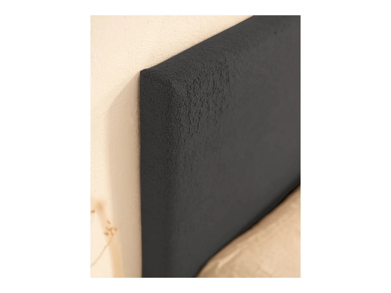 Cabecero de cama tapizado de algodón en color gris marengo de 180x80cm - OSLO - DECOWOOD