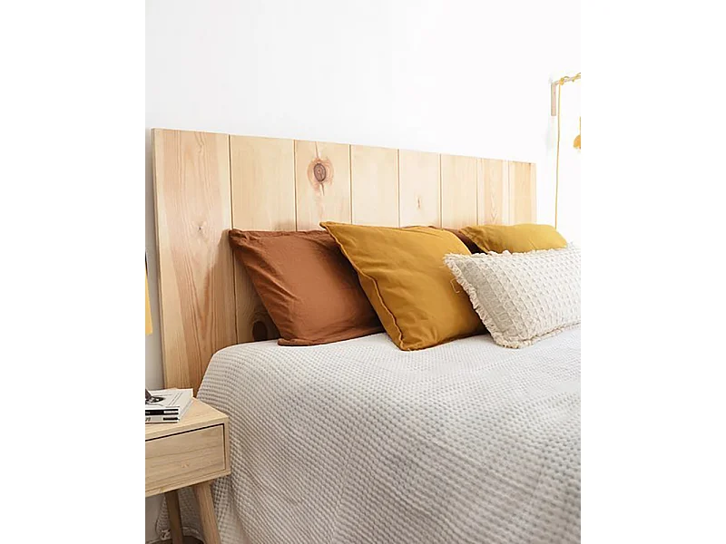 Tête de lit en bois de pin naturelle 160x80cm - FLANDES - DECOWOOD