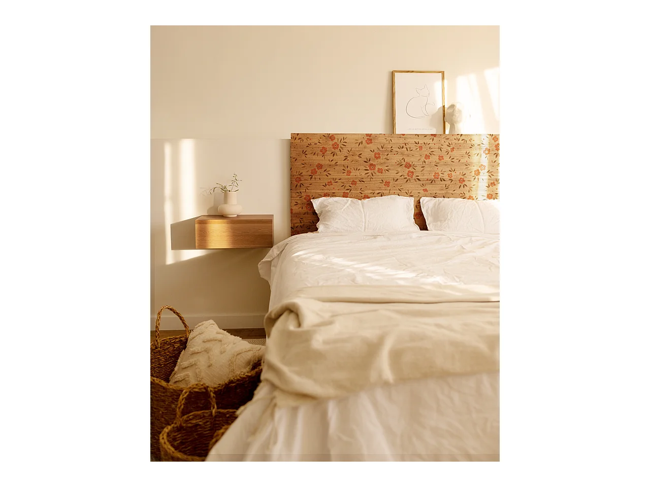 Cabecero de cama de madera envejecido 150x80cm - OLIVIA - DECOWOOD