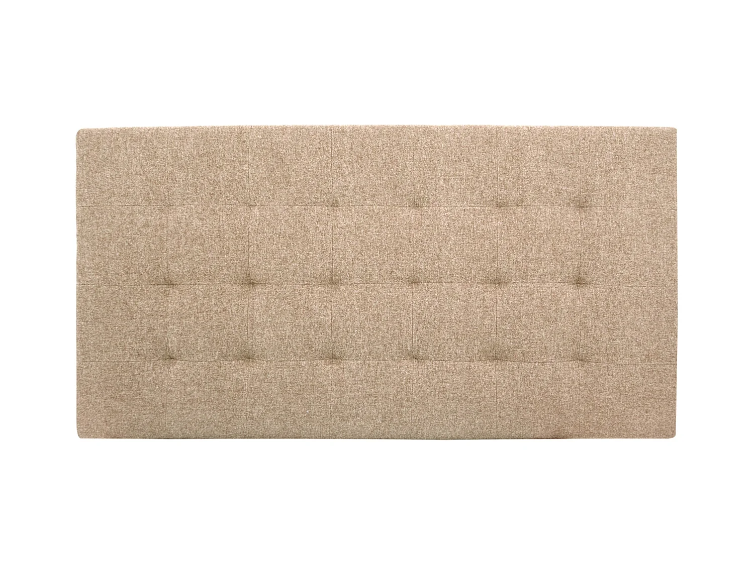 Cabecero de cama tapizado de poliester con pliegues en color marrón 200x80cm - ALAN - DECOWOOD