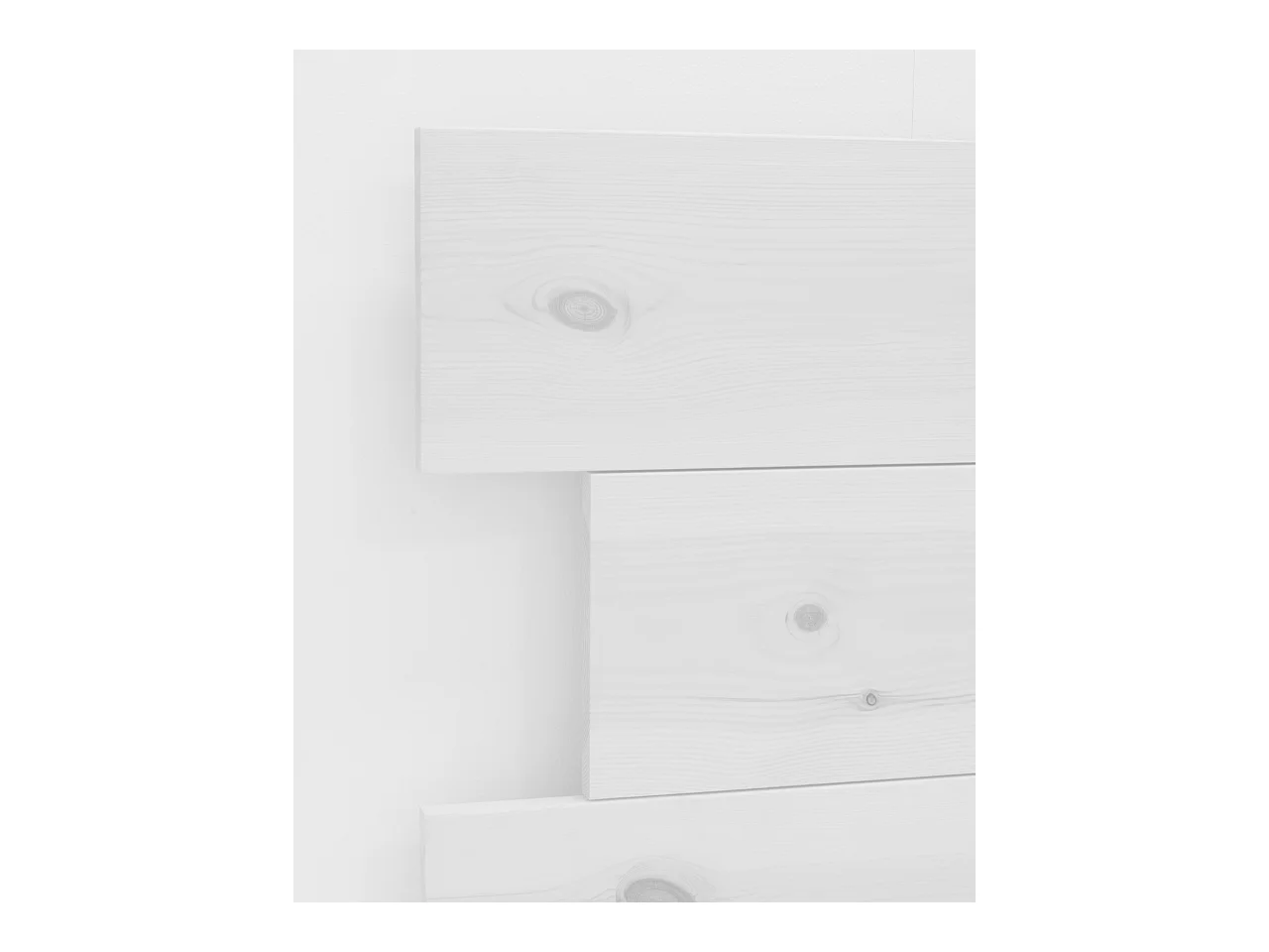 Testata del letto in legno asimmetrico in tono bianco 140x80cm - FLANDES - DECOWOOD