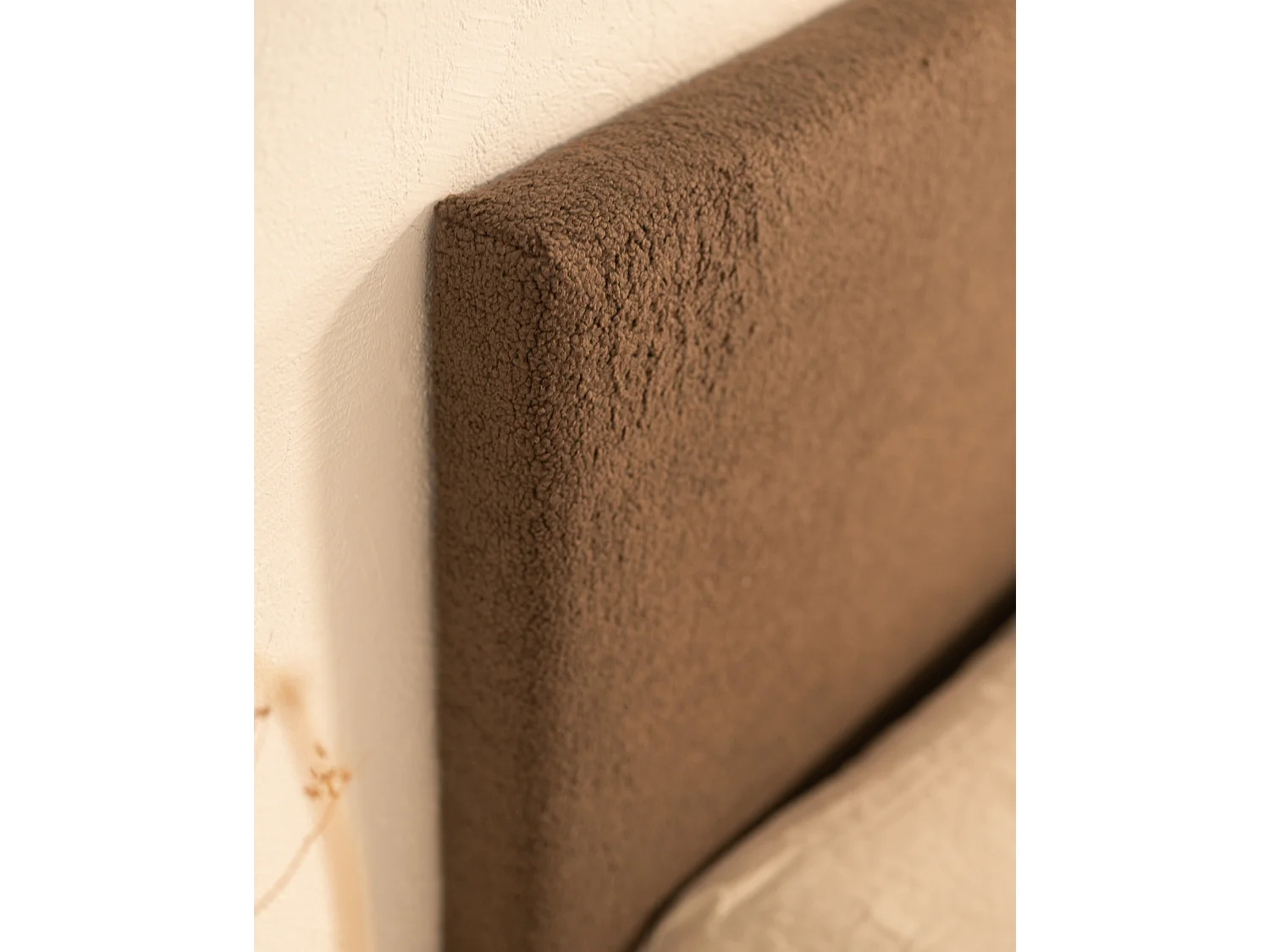 Tête de lit en coton marron 180x80cm - OSLO - DECOWOOD