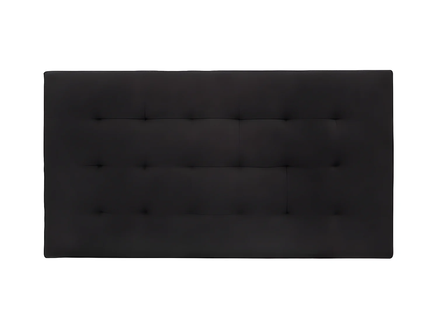 Testiera rivestita in poliestere con pieghe in tono nero  90x80cm - ALAN - DECOWOOD