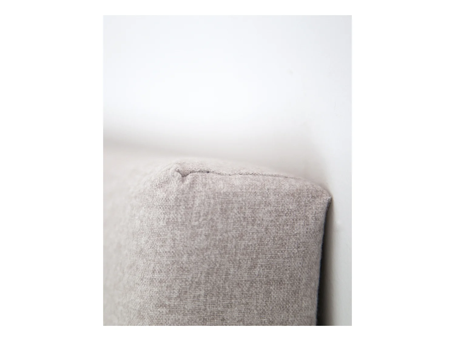 Cabecero de cama tapizado de poliester liso en color beige de 180x80cm - BELDAD - DECOWOOD